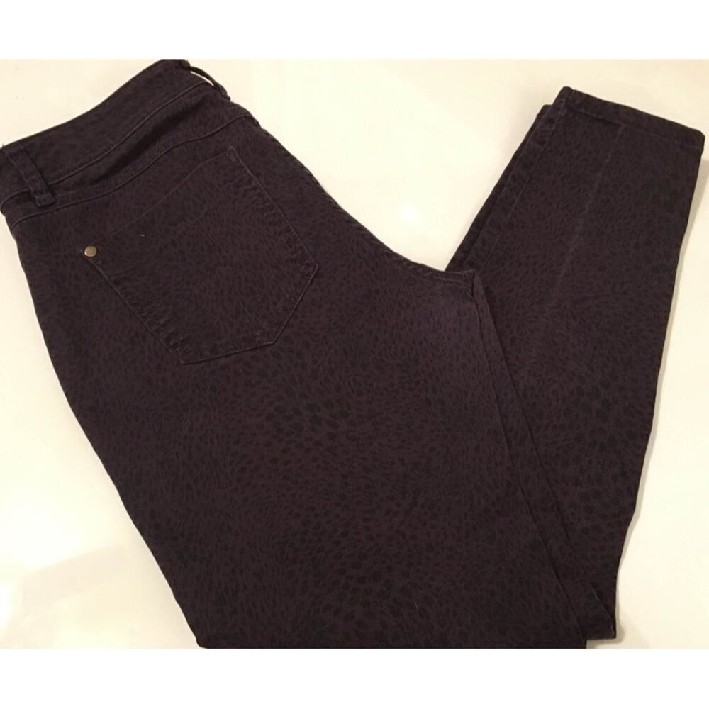 Elle Purple Animal Print Denim Jeans Women’s Size 12